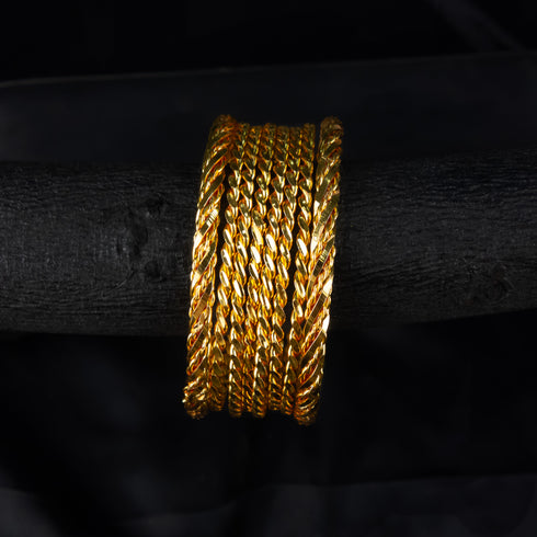 Gold plated pearl Bangles - D310